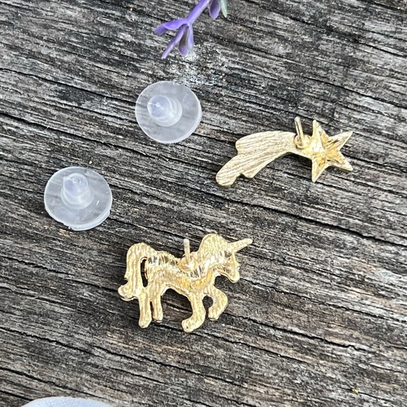 Unicorn Earrings Inspired earrings Stud Cute Shooting Star Earrings cute horse - Picture 6 of 15